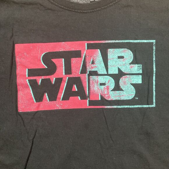 Star Wars Pink & Green Logo Graphic Tee (Men’s 3XL) • MAD Engine T-Shirt • EUC - Picture 2 of 3